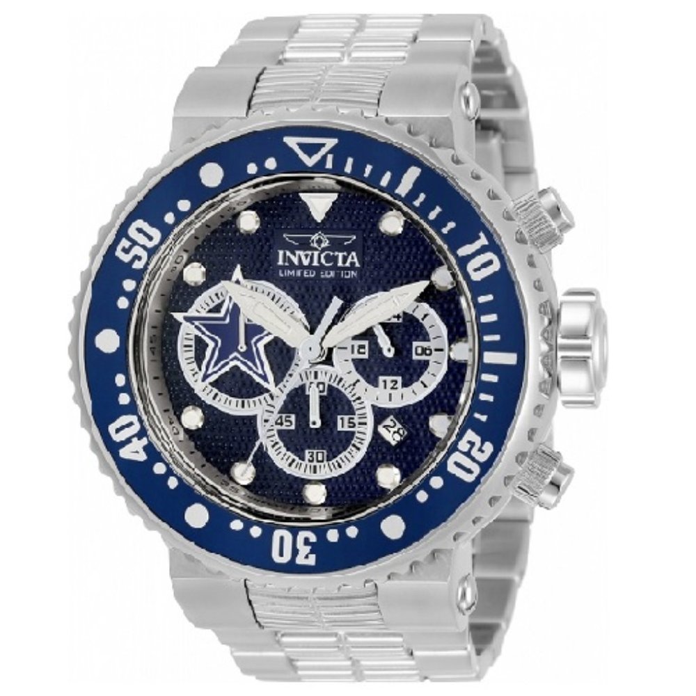 🏈🆕 INVICTA- NFL DALLAS COWBOYS CHRONGRAPH QUARTZ WATCH - MEN